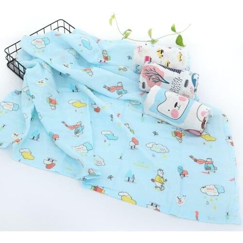 Muslin Swaddle 110*100cm Baby Blanket Newborn Wrap Cotton Bedding Bath Towel
