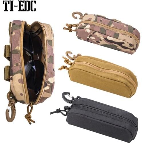 Outdoor Hunting Shockproof Molle Tactical Goggles,Portable Protective Case,Sunglasses Case Military Molle Pouch Storage Box