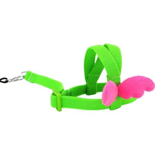 Pet Bird Harness And Leash Blue Soild Two-meter Elastic Adjustable Nylon Cotton Outdoor Flying Strap Pets Accessories Ropes