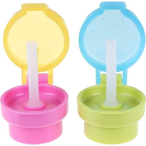 Portable No Spill Choke Water Bottle Cups Adapter Cap With Tube Drinking Straw For Baby Infants Kid Easy Hygiene Drink Feeder