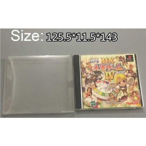 100pcs Clear transparent box For PS1 for sega dreamcast DC SS game card collection display storage 1CD PET protective box