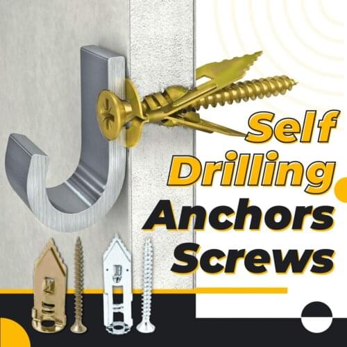 Self Drilling Anchors Screws,Hollow Wall Anchor Tapping Screw Hollow-Wall Anchor Kit for Gypsum Board,Insulation Board