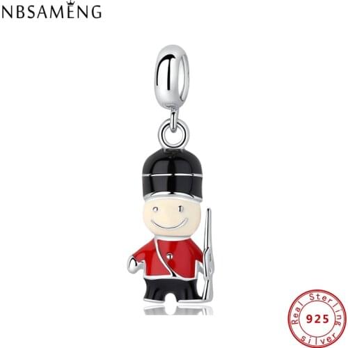 New 100% 925 Sterling Silver Bead Charm London Household Guards Pendant Charms Fit Original Bracelet Women Diy Jewelry