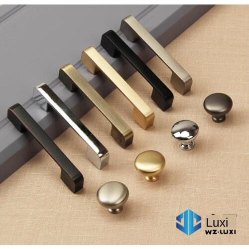 Cabinet drawer zinc alloy handle simple Nordic Chinese style door handle cabinet door handle The doorknob