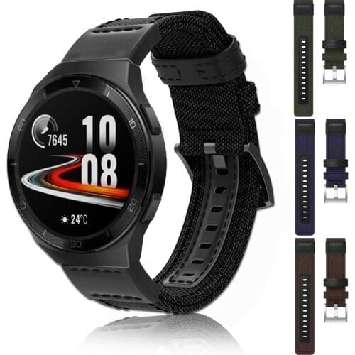 Woven Nylon Strap For Huawei gt2e Band For Huawei Watch GT 2 2e 46mm Quick Replacement Watchband Bracelet 22mm Watch band