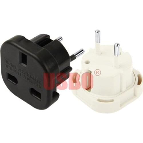 Supply Black white 10A/16A 250V Europe universal travel adaptor plug UK to EU power adapter plug 9625 socket converter Type-E