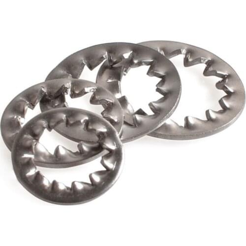 External Toothed Gasket Washer Serrated Lock Washer 304 Stainless Steel M2 M2.5 M3 M4 M5 M6 M8 M10 M12 M14 M16 M20 M22 M24 M30