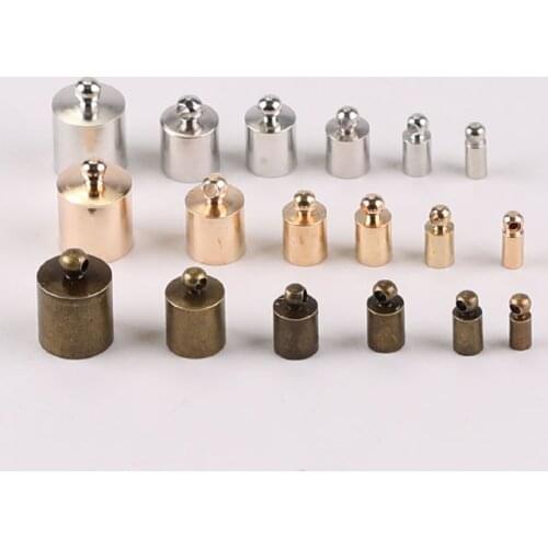 3/4/5/6/7/8/10 mm Cords head Caps Buckle for Jewelry Findings of Round Leather Cord Pendant Clasps Hooks Necklace buckle