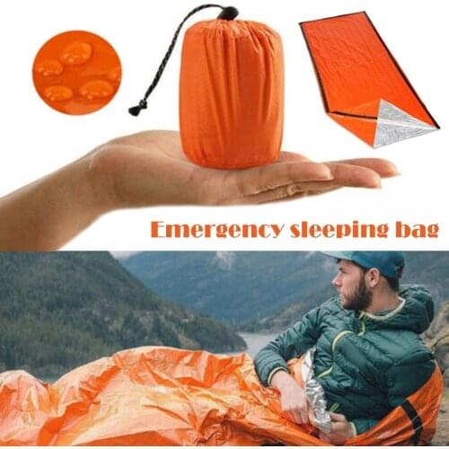 1Pcs Emergency Sleeping Bag Thermal Camping Travel Bags Waterproof Winter Autumn Picnic Pad Anti-cold Outdoor Survival Bag