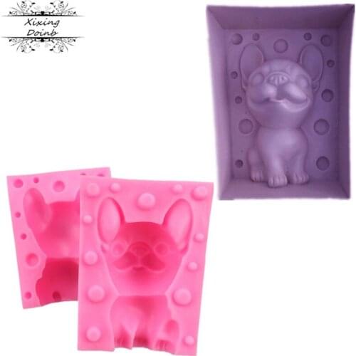 3D dog Chihuahua shape silicone soft candy mold cake decoration tools Candy Chocolate Mold