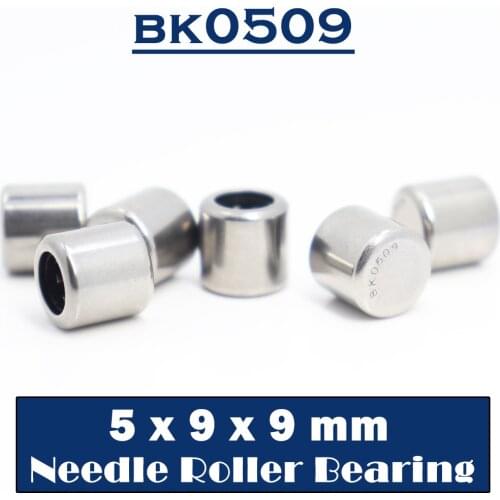 BK0509 Needle Bearings 5*9*9 mm ( 10 Pcs ) Drawn Cup Needle Roller Bearing BK050909 Caged Closed ONE End 45941/5