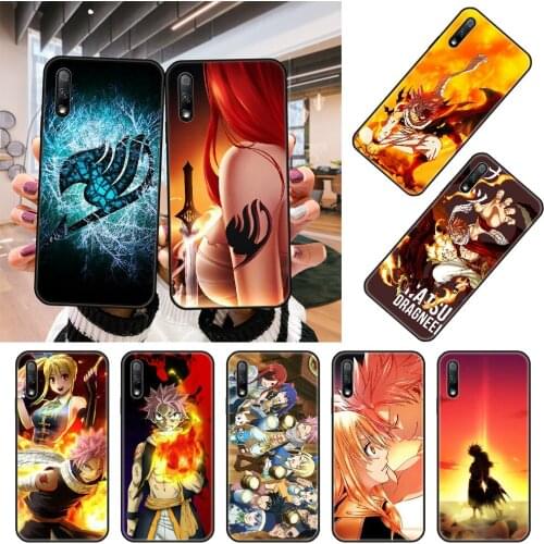 Phone Case For Huawei Honor 9X 9 9A 10 20 8X 8A 8S 7X 7A i 6A Pro Play Lite Black Cover Hoesjes Luxury Shell Manga Fairy Tail