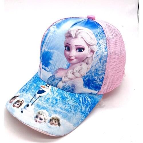 Disney Childrens Cartoon Minnie Mickey Frozen Princess Spider-Man Car Child Sun Hat Baseball Cap Cap Visor