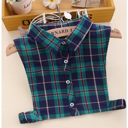 Children Shirt Fake Collar Plaid Detachable Collar Child False Collar Lapel Blouse Top Baby Kids Choker Necklace Nep Kraagie