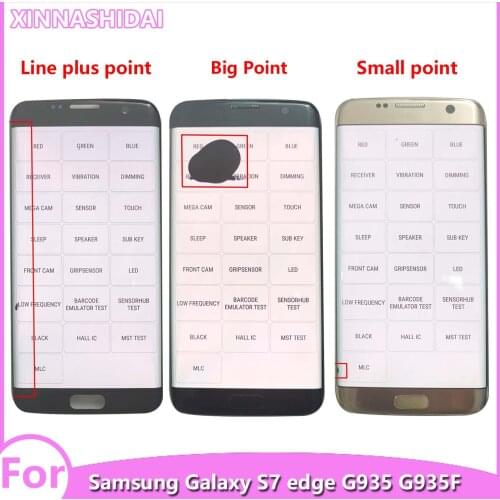 For SAMSUNG Galaxy S7 edge G935 G935F display touch screen digitizer assembly replacement with black dot (with wire)