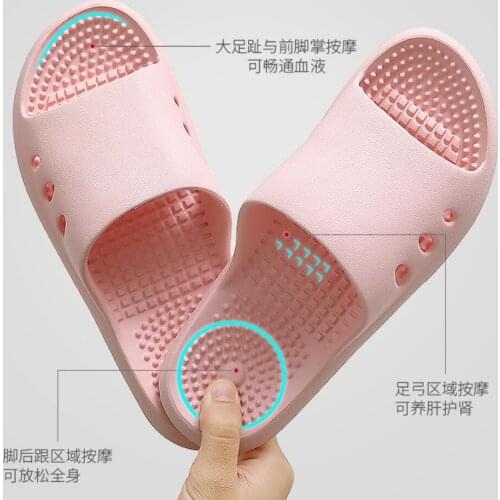 Home Massage Slippers Couple Indoor Eva Home Hotel Sandals Slippers Women Summer Non-slip Bathroom Men Hospital Soft Slippers