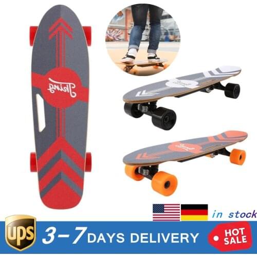 3-Speed Electric Skateboard 350W Brushless Motor with Remote Controller Electric Scooter 12MPH Top Speed 8 Miles Range 3 Speeds