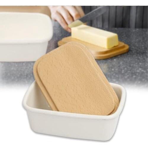 Porcelain Butter Dish with Knife & Lid French Butter Dish Insulated Storage Box