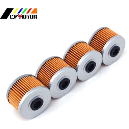 Motorcycle 4pcs Engine Oil Filter Machine Filter For KAWASAKI KFX450R KSR110 KX450 KL250 BN125 KLX 110 125 140 250 300 450