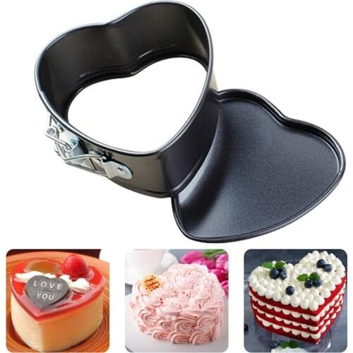 Cake Baking Tools Molds Silicone Heart-shaped Live Bakeware Live Buckle Non-stick Baking DIY Cake Mold Straw Topper Mold