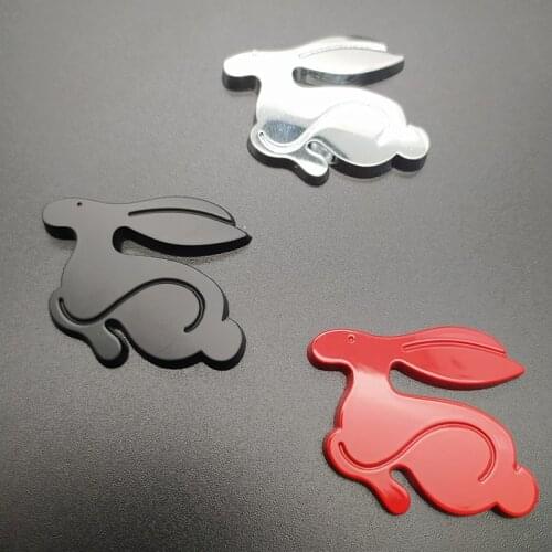 1 pcs 3D Metal Running Rabbit Emblem Car Rear Trunk Badge for VW Jetta Golf GTI Polo Universal Car Accessories