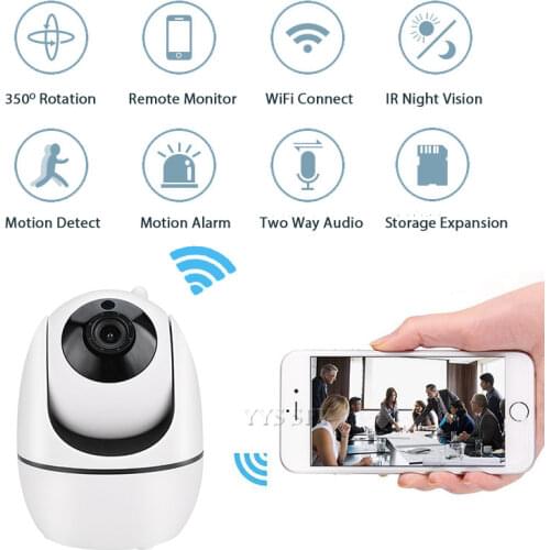 FHD 1080P Mini Camera Wifi AI Based H.265 PTZ CCTV IP Micro Cam IR-Cut Night Vision Motion Detect Video Support Hidden TF Card