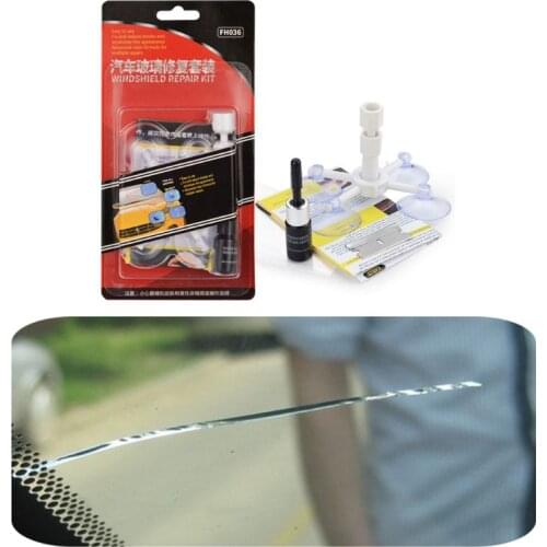 Windshield Repair Kit Quick Fix DIY Car Wind Glass Bullseye Rock Chip Crack Star Easy Instructions Operation Accessories