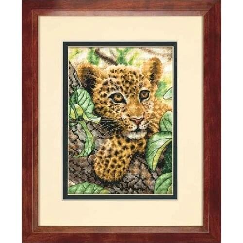 Top Quality high quality lovely counted cross stitch kit leopard cub baby dim 70-65118 65118