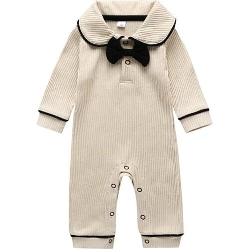 Baby Girl Clothes baby rompers Long-sleeved Bow-knot Baby Girl Fall Clothes Newborn Baby Romper Overalls for Children