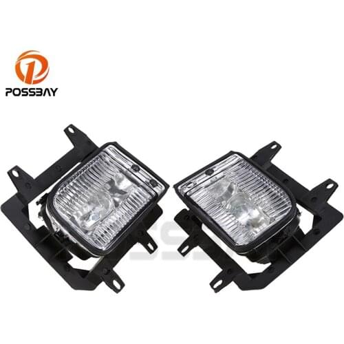 POSSBAY Front Bumper Clear Fog Light Plastic Lens Kit for BMW E30 3-Series 1982 1983 1984 1985 1986 1987 Left/Right Side Housing