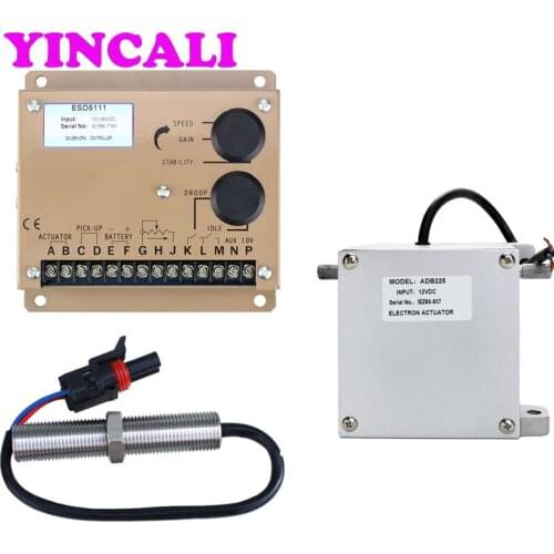 1PC ADB225 Generator Actuator 12V with 1PC Speed Controller ESD5111 and 1PC Speed sensor 3034572