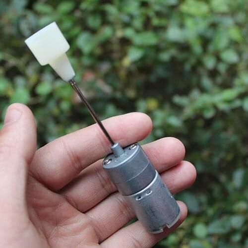 Geared Motor DC3V 3.7V 5V DC Permanent Magnet Motor Miniature Metal Gear Reduction Box with Plastic Head, Shaft Diameter 2mm