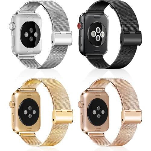 Fashion Milanese Apple Watch Band 44mm iWatch bands 38mm Metal Weave Watchband for iWatch Series 1/2/3/4/5 iphone Watch Band