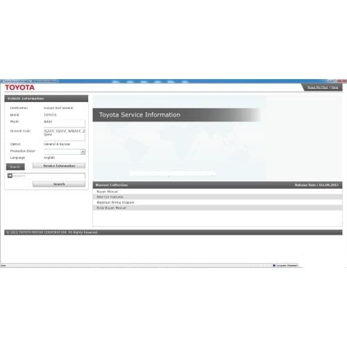 For Toyota Service Manual, Workshop Manual, Wiring Diagram DVD 2014-2018