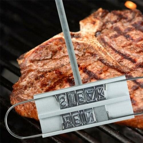 Changeable 55 Letters Personality Steak Meat Barbecue BBQ Meat Branding Iron With Changeable Letters BBQ Tool