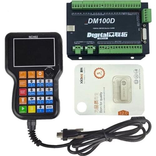 NCH02 CNC Handle Motion Controller mach3 3/4/5axis 125 KHz Pulse U-disk Read G-CODE CNC engraving machine motion control system
