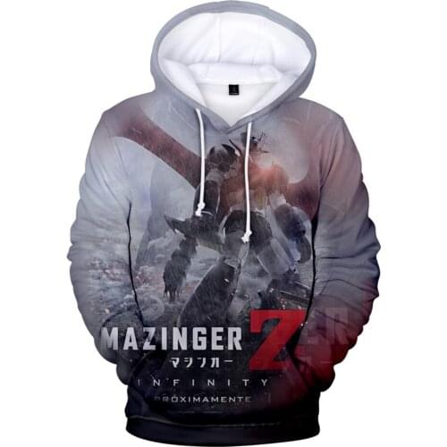WAMNI Mazinger Z Hoodies Sweatshirt Hip Hop Casual Streetwear Hooded Sweatshirt Pullover Polyester Fabric 2020 New Unisex Loose