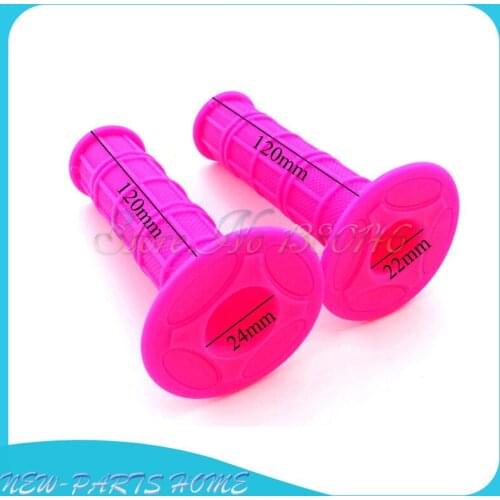 Universal Pink Soft Rubber Handlebar Hand Grips For 50cc 70cc 110cc 125cc Coolster Pit Dirt Bikes Apollo Taotao Atv Quads