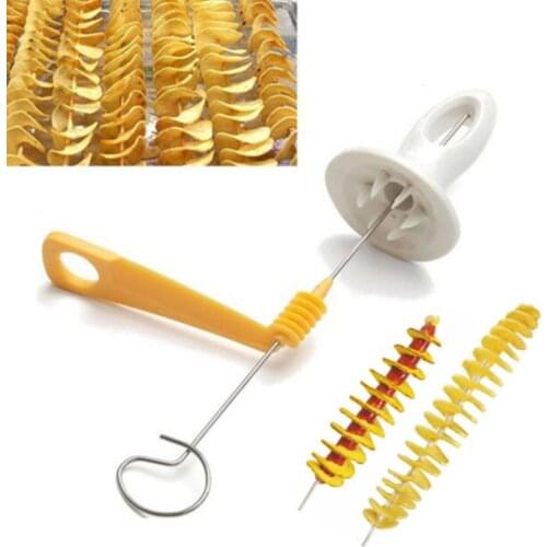 Rotate Slicer Spiral Potato Cutter Cutting Machine Creative Spiral Potato Skewers Fry Kitchen Accessories Utensils