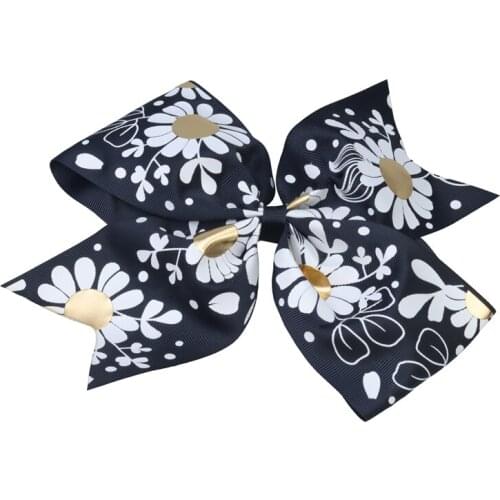 10pcs pinted Grosgrain Ribbon Bows Clips Hairpin Girls hair bows Boutique Hair Clip Headware Kids Hair Accessories