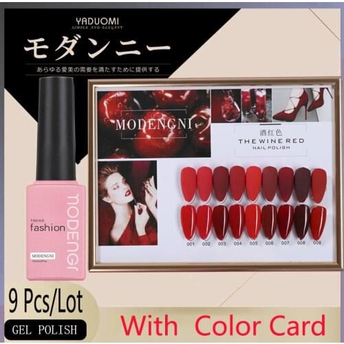 15ML Gel Wine Nail Red Colors Fashion UV Gel Nail Polish Soak Off Vernish Semi Permanent LED Nail Polish Lacquer Gel Polish