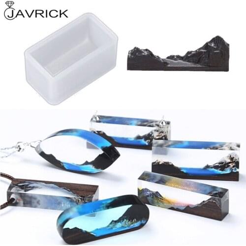 20Pcs DIY Sandalwood Natural Unfinished Irregular Mountain River Wood Pendant Resin Castings Mold Epoxy Resin Art Crafts