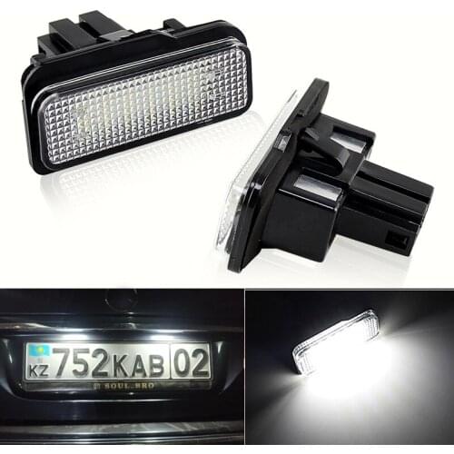 2x Fits For Benz C E CLS-Class W203 W211 W219 SMD Rear White Canbus Led License Plate Lights OEM: A2038200256