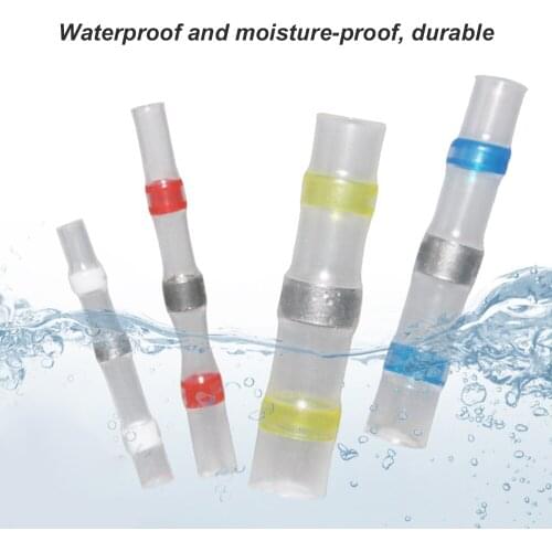 300pcs Heat Shrinkable Solder Ring Wiring Terminals Connection Terminal Heat Shrinkable Type Waterproof Connecting Terminal Kit
