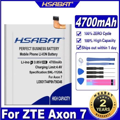 HSABAT 4400mAh LI3931T44P8h756346 Battery for ZTE Axon 7 5.5inch A2017 Li3927T44P8H726044 for ZTE Axon 7 Mini 5.2 Inch