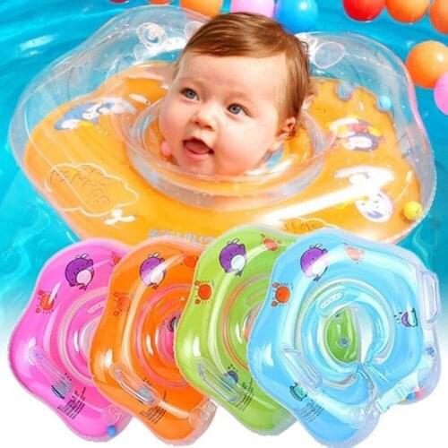 Pool Accessories Baby Swimming Ring Baby Neck Inflatable Wheels For Newborns Bathing Circle Safety Neck Float Pool Accessory