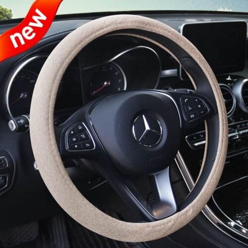 Car linen sweat-absorbent breathable steering wheel cover four seasons general summer anti-skid general grip cover