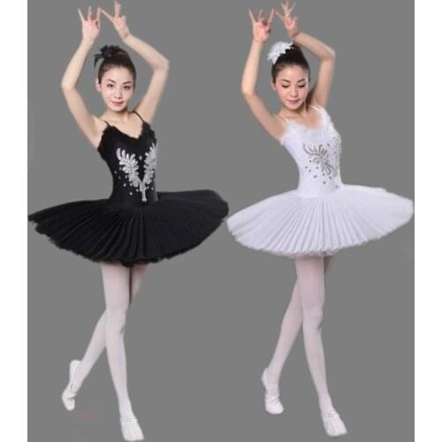 White Black Swan Lake Ballet Costumes Women Professional Platter Tutu Ballet Dress For Girls Ballet Leotard Adult