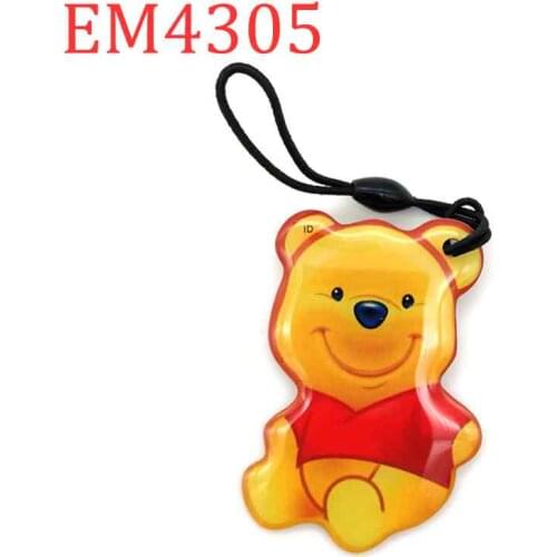 125khz Keyfob Blank Card Copy Clone Rewritable RFID EM4305 T5577 Keychain Token Tag Badge Proximity Smart Tag Key Ring Fob 1Pcs