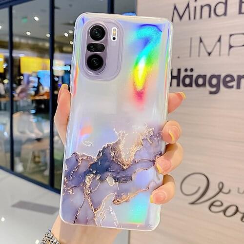 Watercolor Painting Phone Case For Xiaomi Redmi Note 10 9 Pro Max Note 10S 9S K40Pro Laser Clear Soft TPU Back transparent Cover